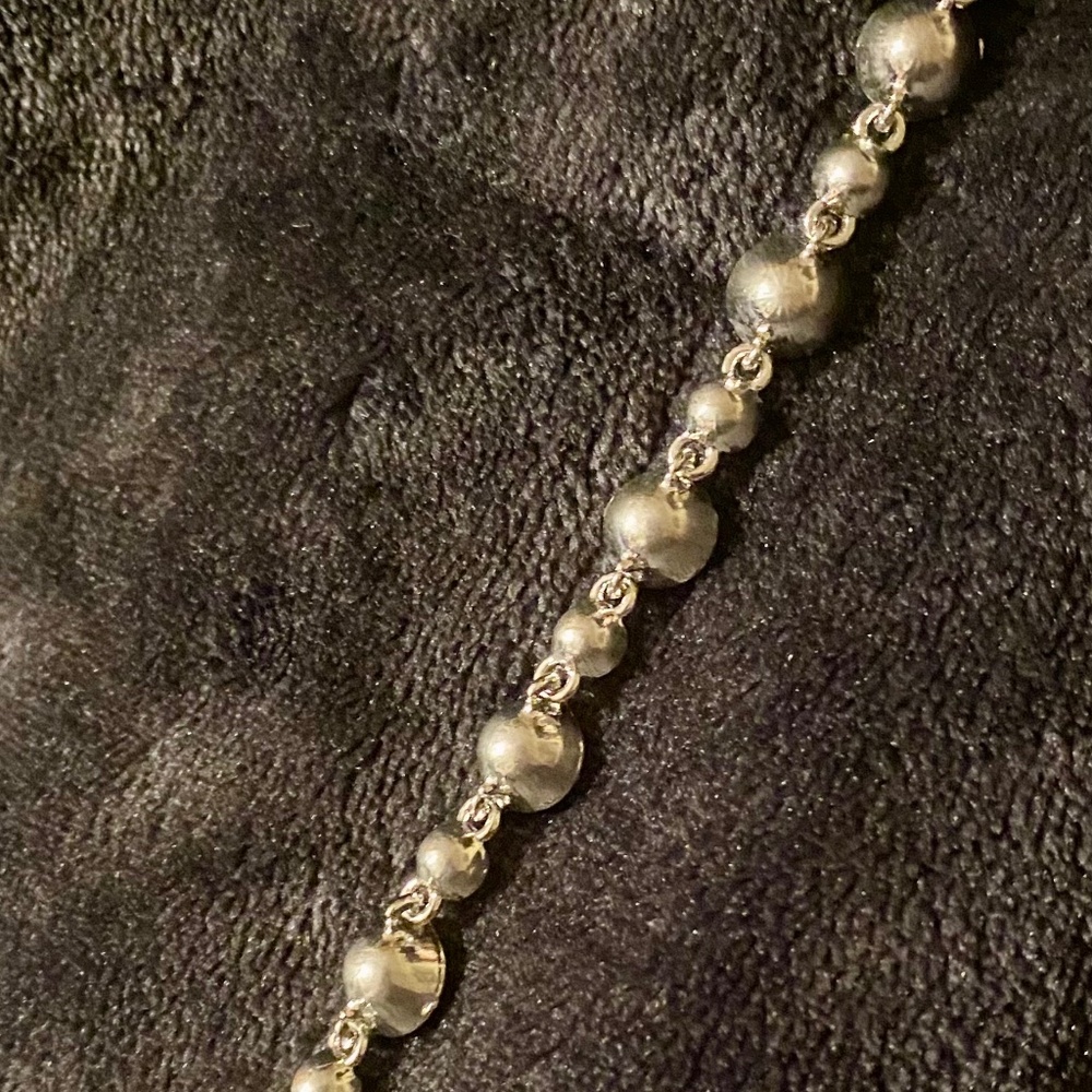 Pink Rhinestone Silver Bracelet - Picture 4 of 4